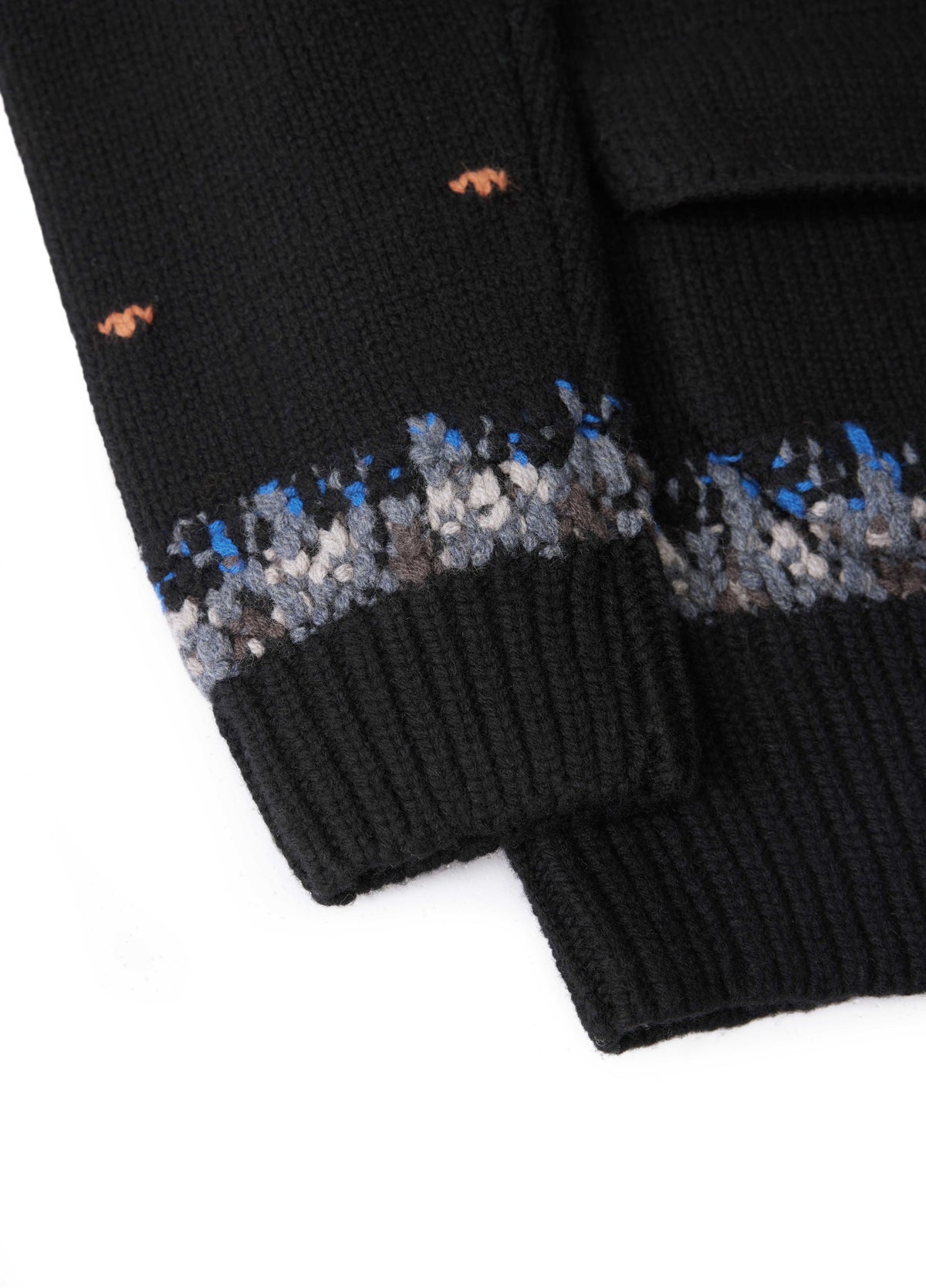 Cardigan / JNBY Merino Wool Jacquard Short Sweater Black Mix-1