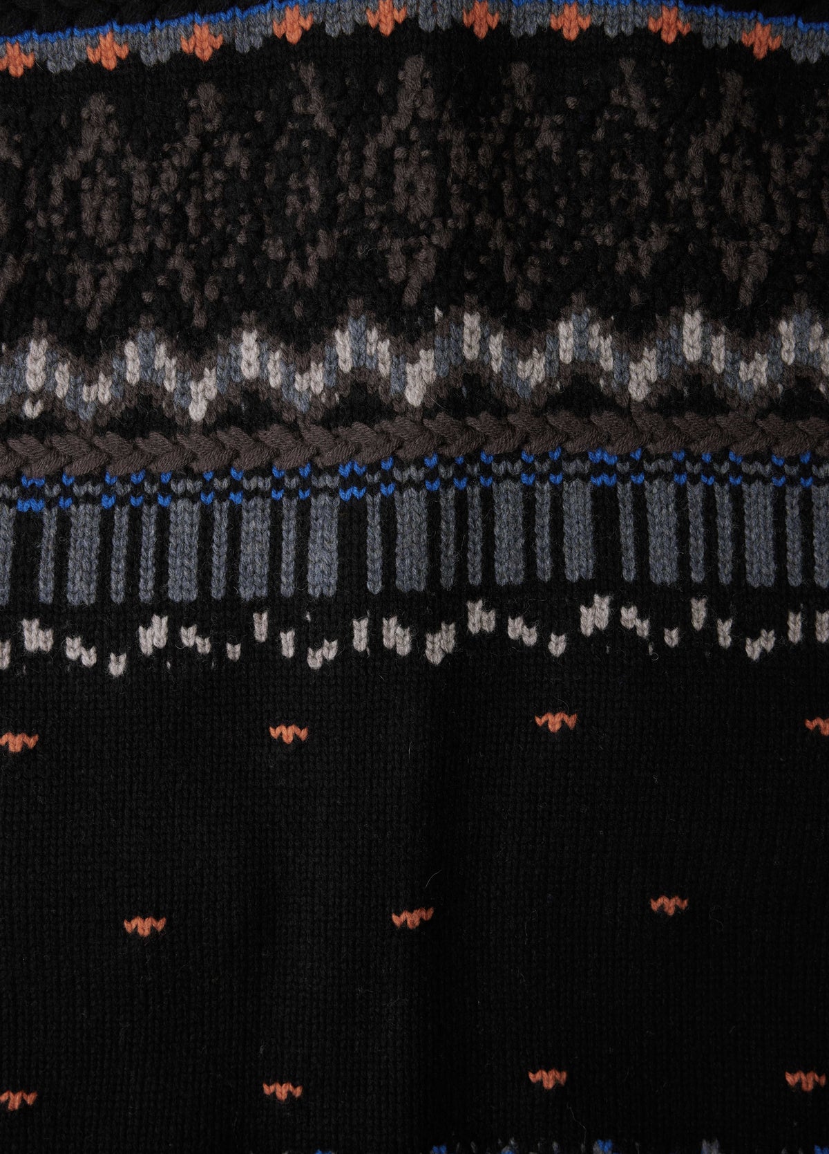 Cardigan / JNBY Merino Wool Jacquard Short Sweater Black Mix-1