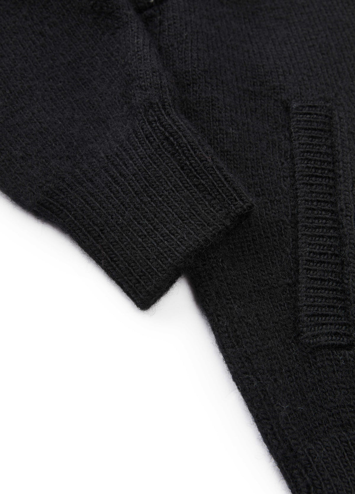 Cardigan / JNBY Wool Hooded Cropped Sweater Black-1