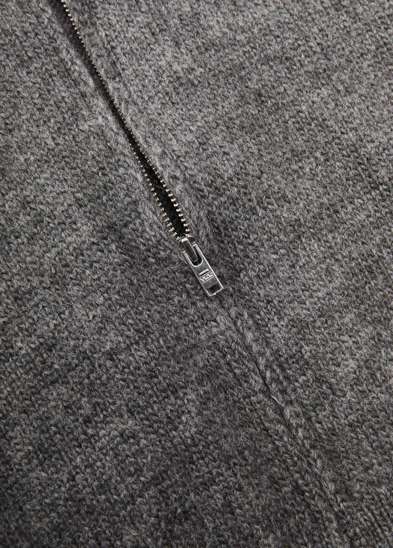 Cardigan / JNBY Wool Hooded Cropped Sweater Medium Heather Grey-2
