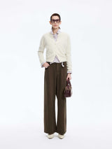Cardigan / JNBY Yak Wool Blend Cropped Open Front Sweater