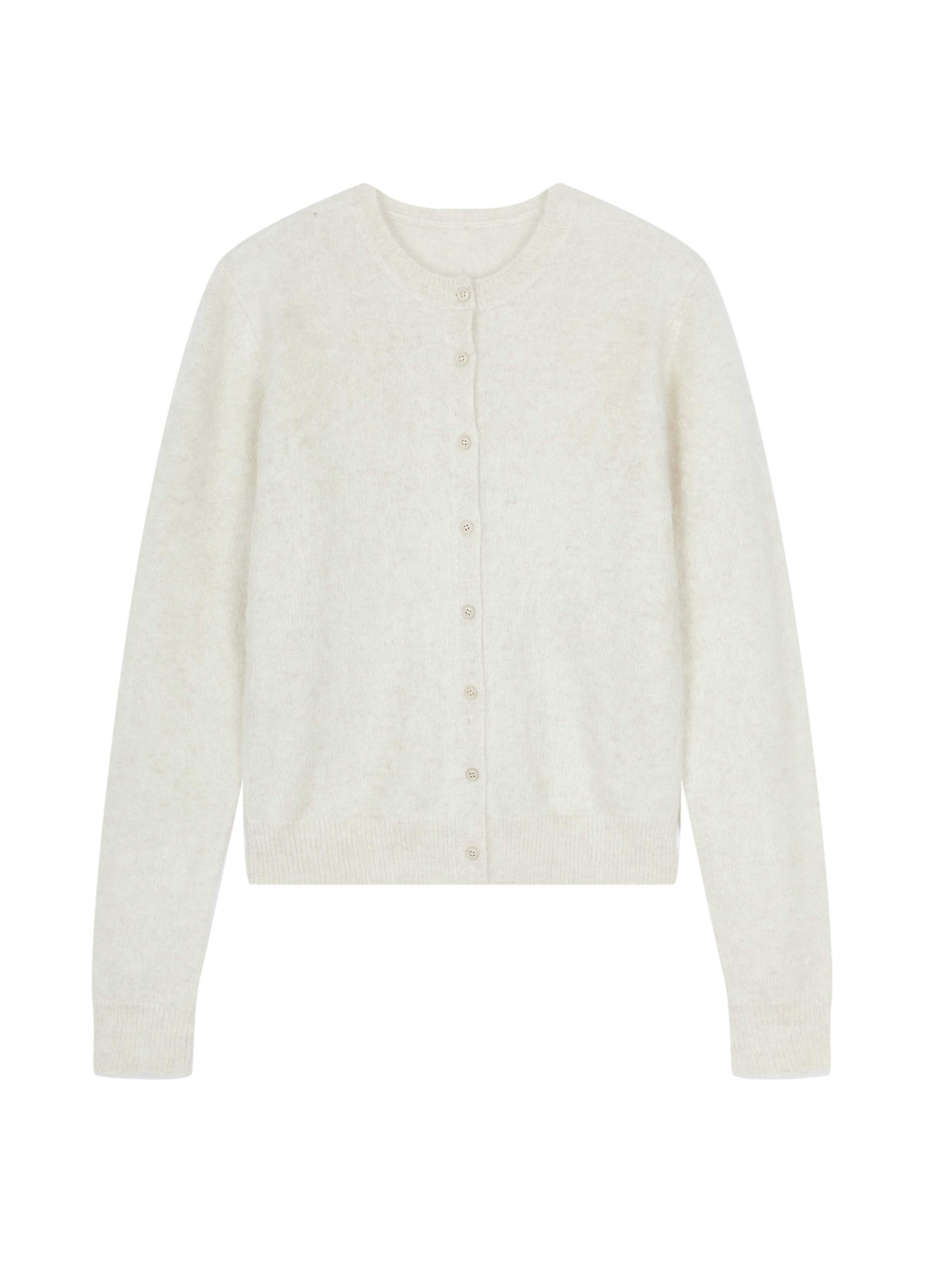 Cardigan / JNBY Yak Wool Blend Cropped Open Front Sweater Rice white-1