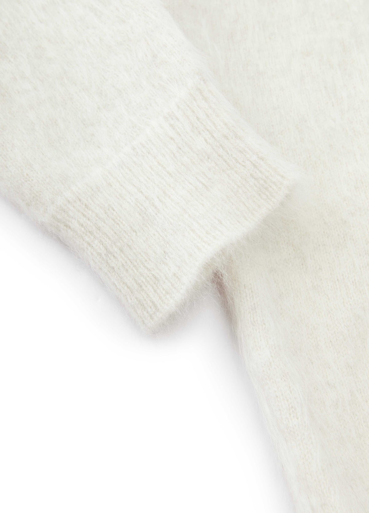 Cardigan / JNBY Yak Wool Blend Cropped Open Front Sweater Rice white-1