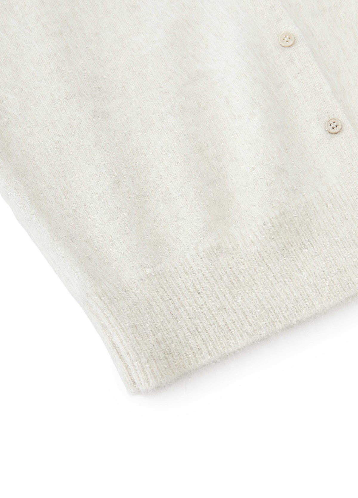 Cardigan / JNBY Yak Wool Blend Cropped Open Front Sweater Rice white-1