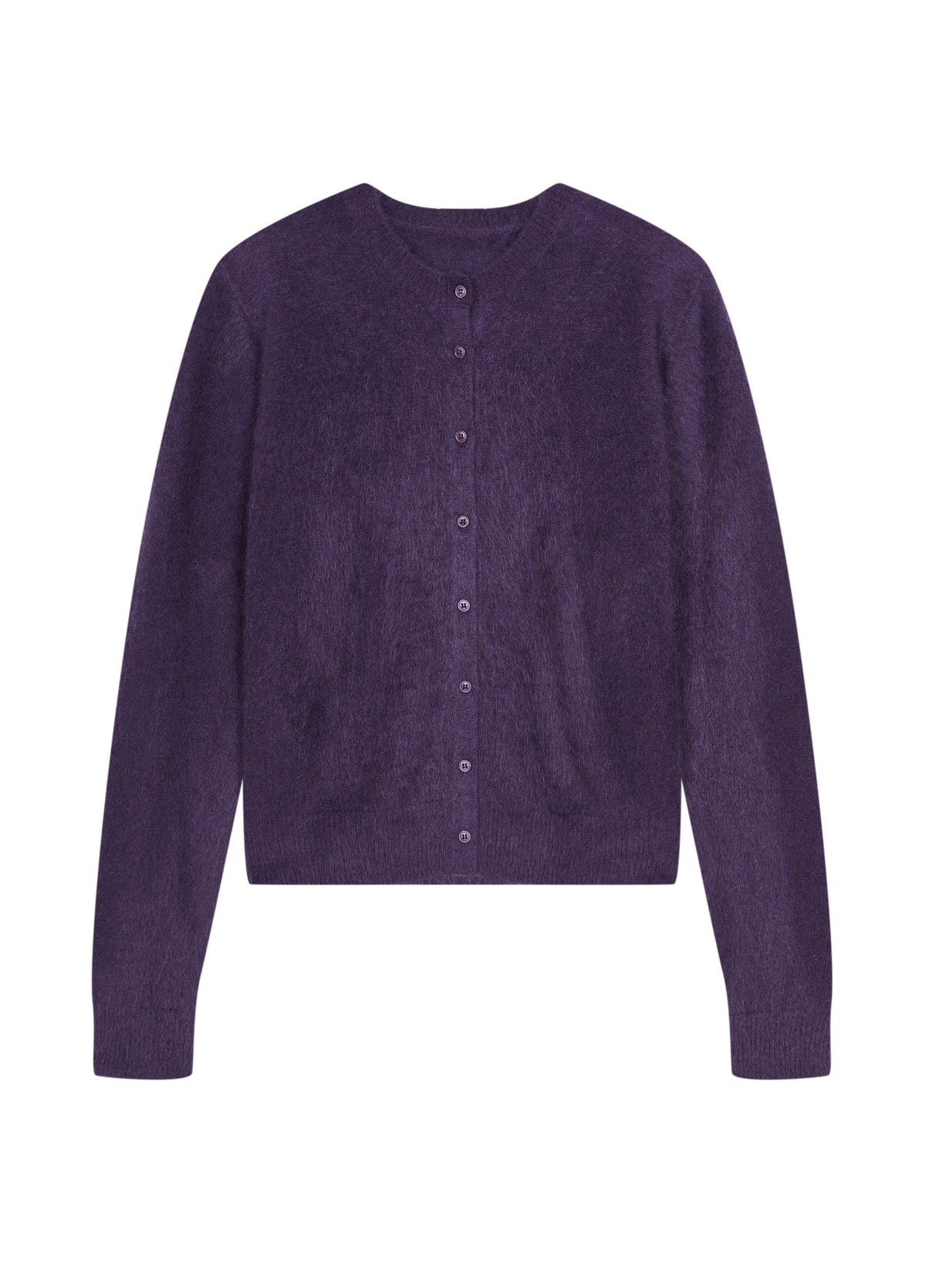 Cardigan / JNBY Yak Wool Blend Cropped Open Front Sweater eggplant purple-2