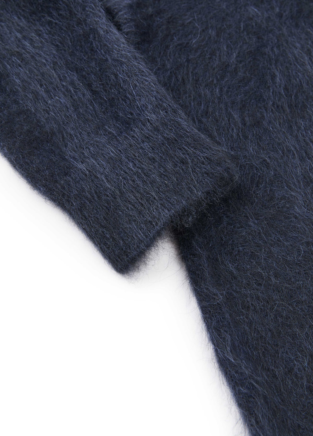 Cardigan / JNBY Yak Wool Blend Cropped Open Front Sweater black navy blue-3