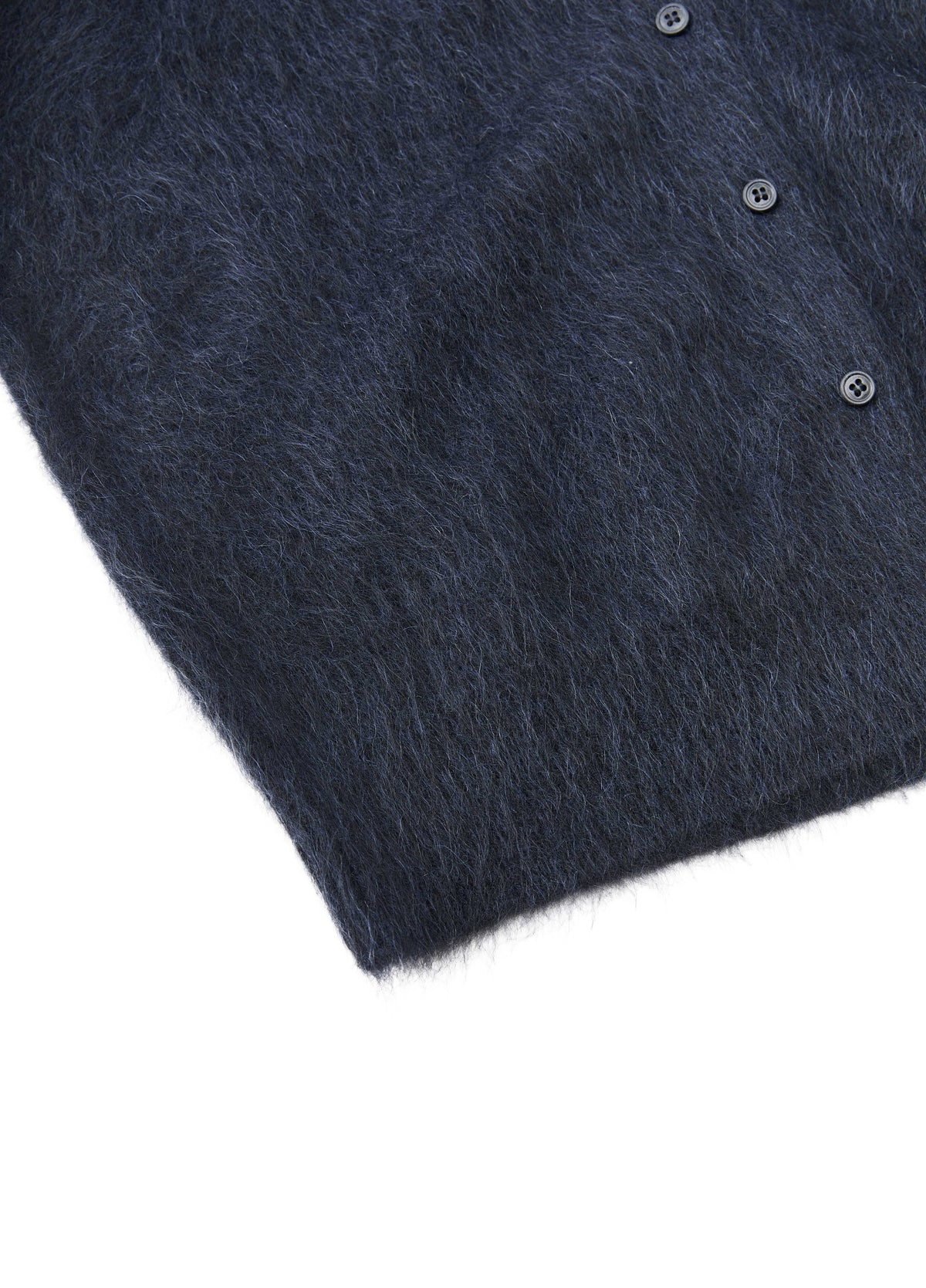 Cardigan / JNBY Yak Wool Blend Cropped Open Front Sweater black navy blue-3
