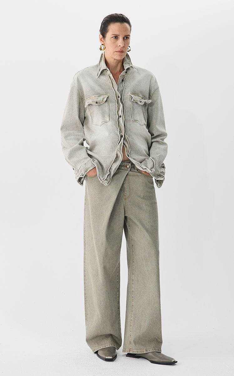 Coat / JNBY Loose-Fit Denim Jacket White