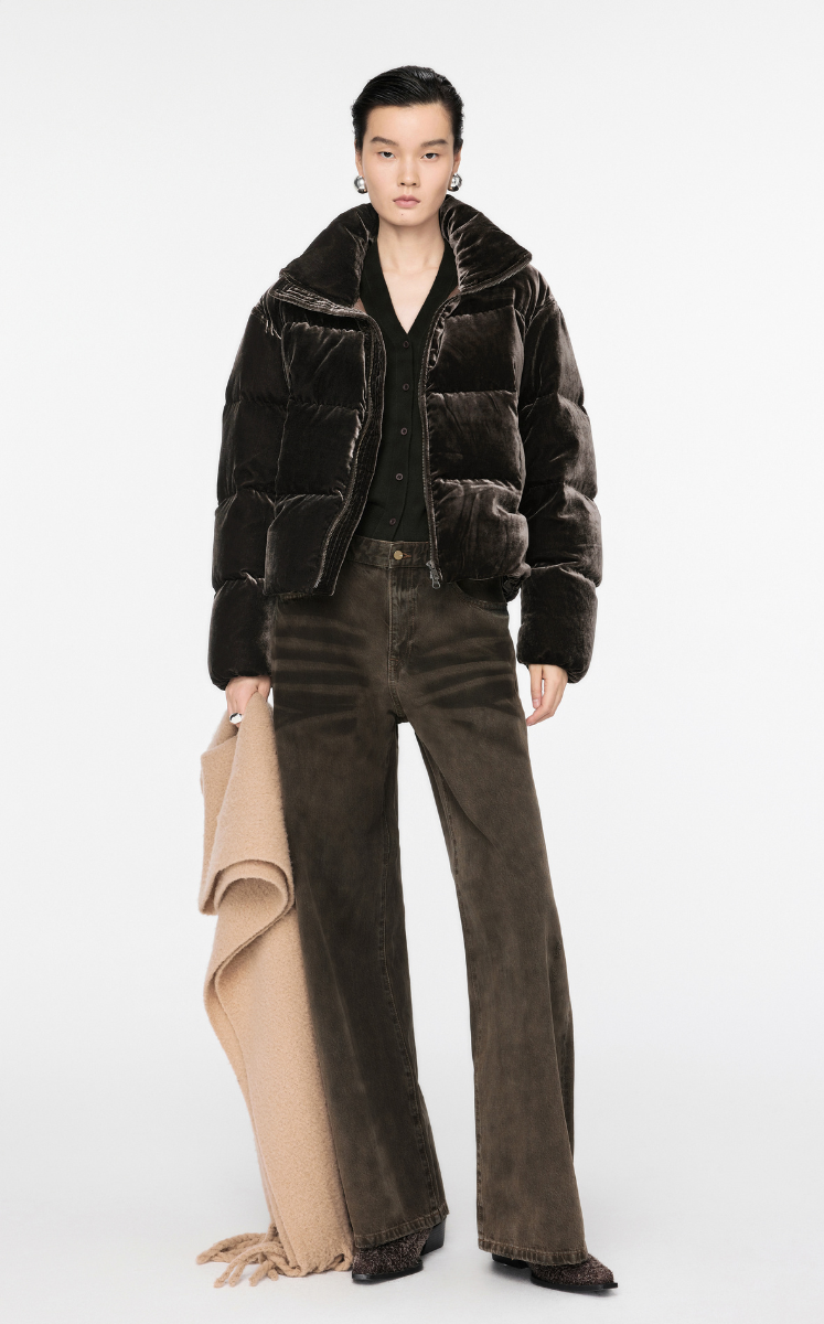 Coat / JNBY Silk-blend Puffer Jacket Black