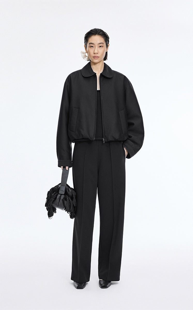 Coat / JNBY T-Shape Drawstring Short Padded Jacket Black