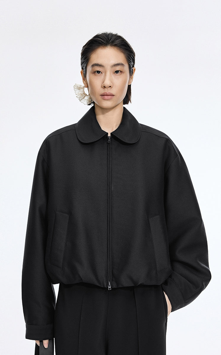 Coat / JNBY T-Shape Drawstring Short Padded Jacket