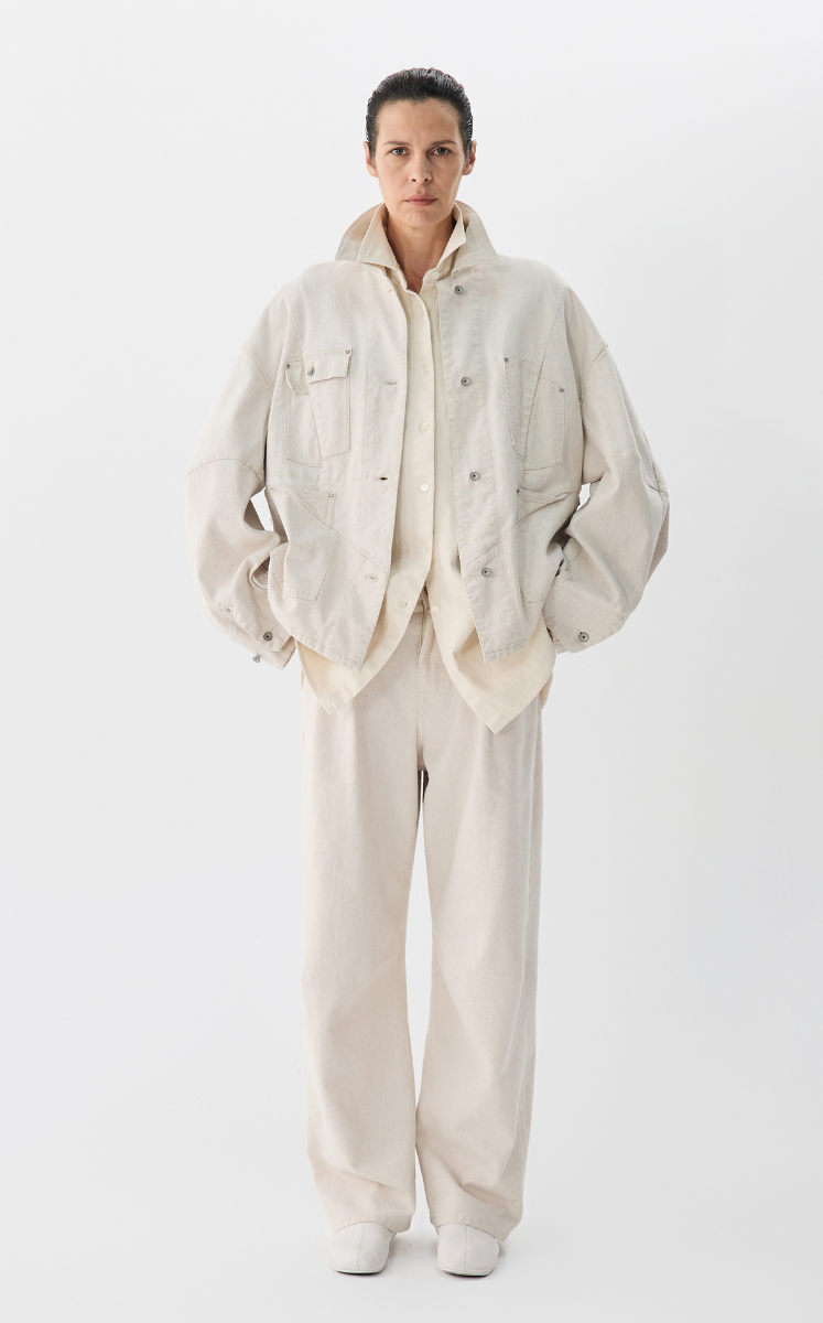 Coat / JNBY Turkish Imported Oversized Denim Jacket White