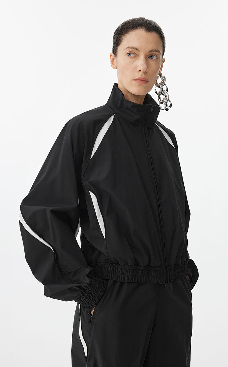 Coat / JNBY Colorblock Fishbone-Fit Jacket
