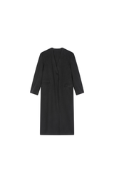 Coat / JNBY V-neck Wool-Cashmere Long Overcoat