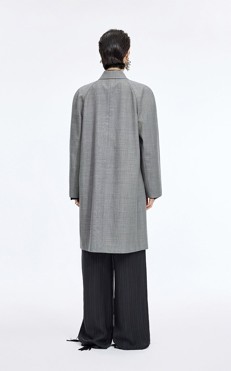 Coat / JNBY Wool Blend Loose A-Line Trench Coat