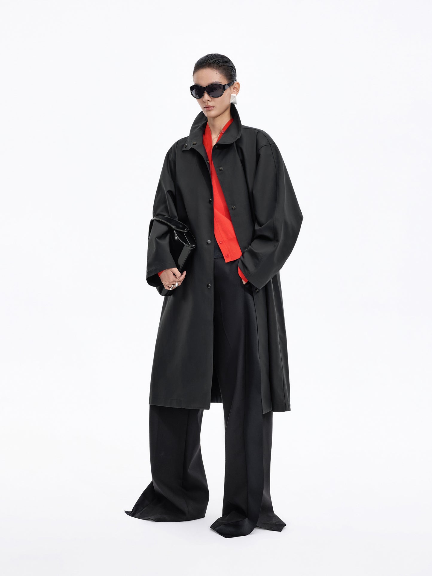 Coat / JNBY Cotton Oversized A-Line Trench Coat