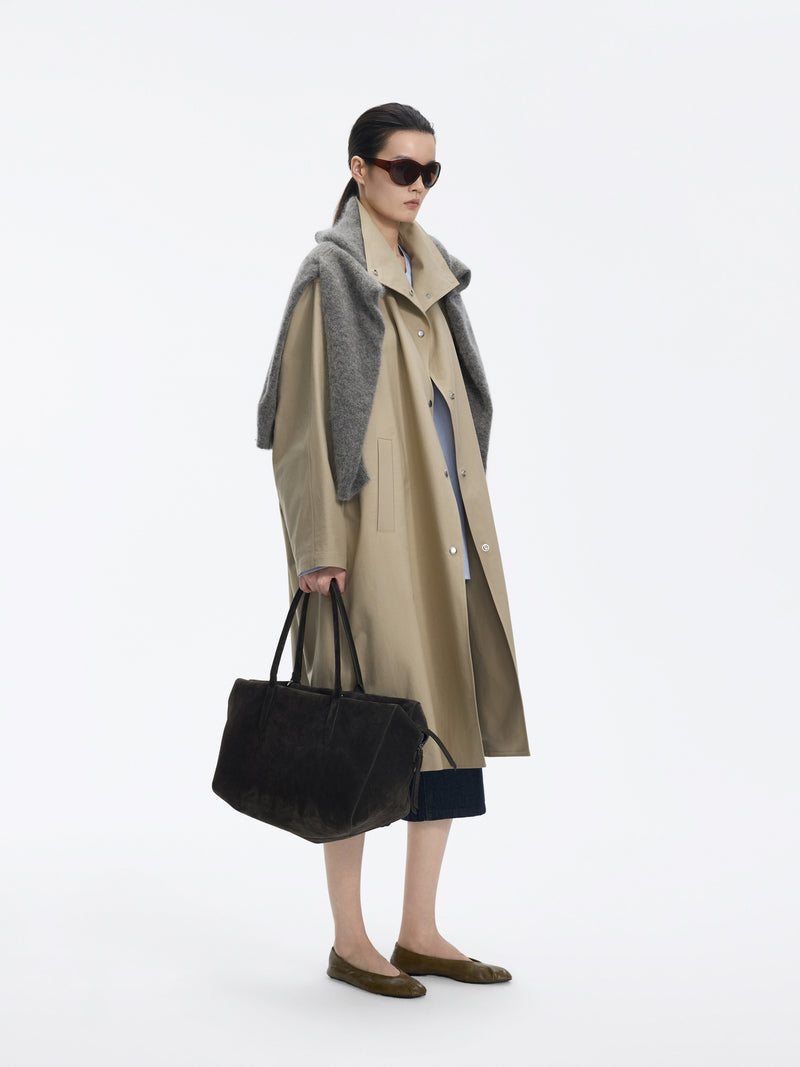 Coat / JNBY Cotton Oversized A-Line Trench Coat