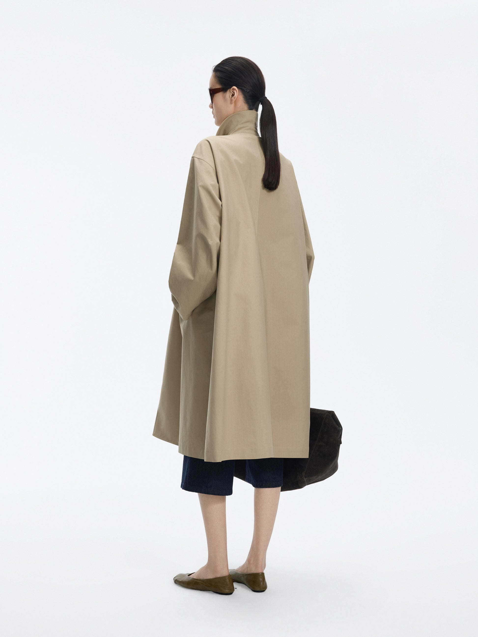 Coat / JNBY Cotton Oversized A-Line Trench Coat