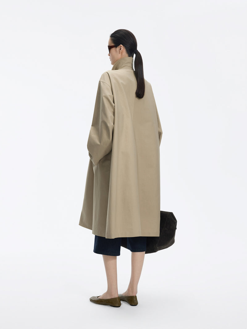 Coat / JNBY Cotton Oversized A-Line Trench Coat