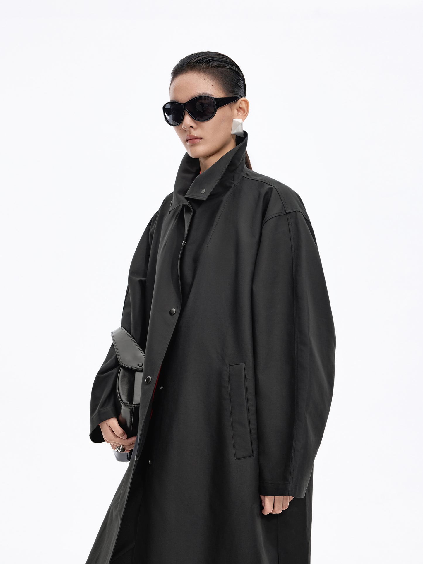 Coat / JNBY Cotton Oversized A-Line Trench Coat