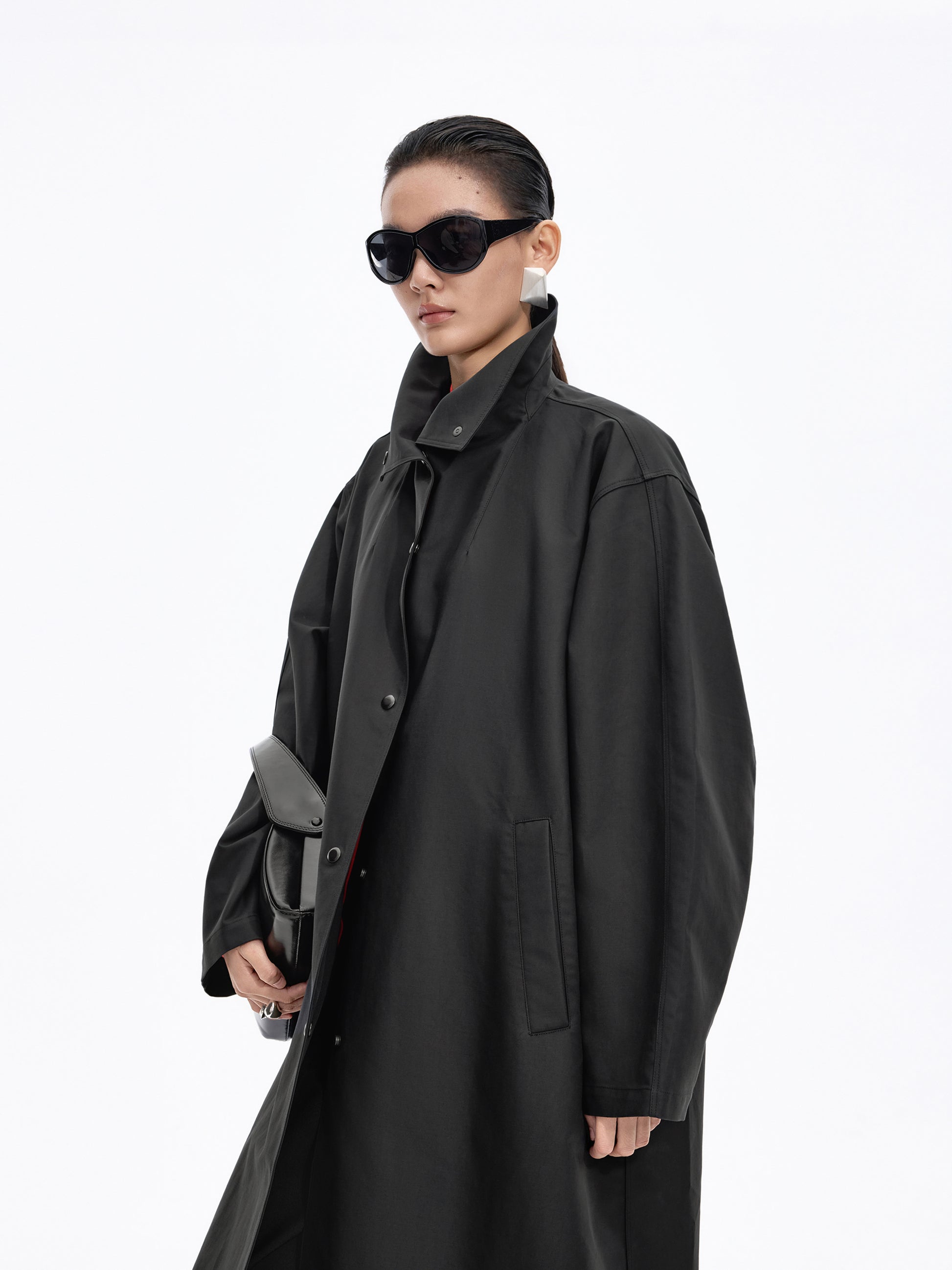 Coat / JNBY Cotton Oversized A-Line Trench Coat