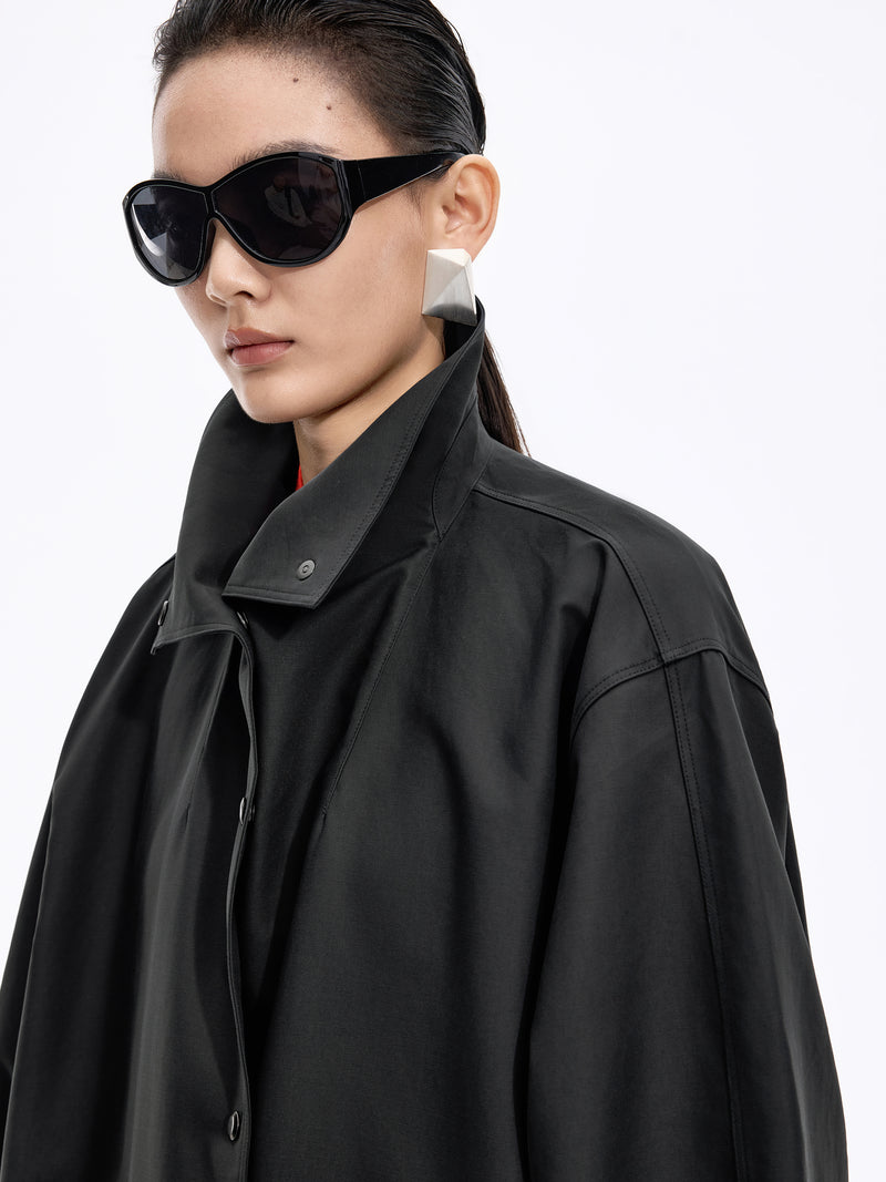 Coat / JNBY Cotton Oversized A-Line Trench Coat