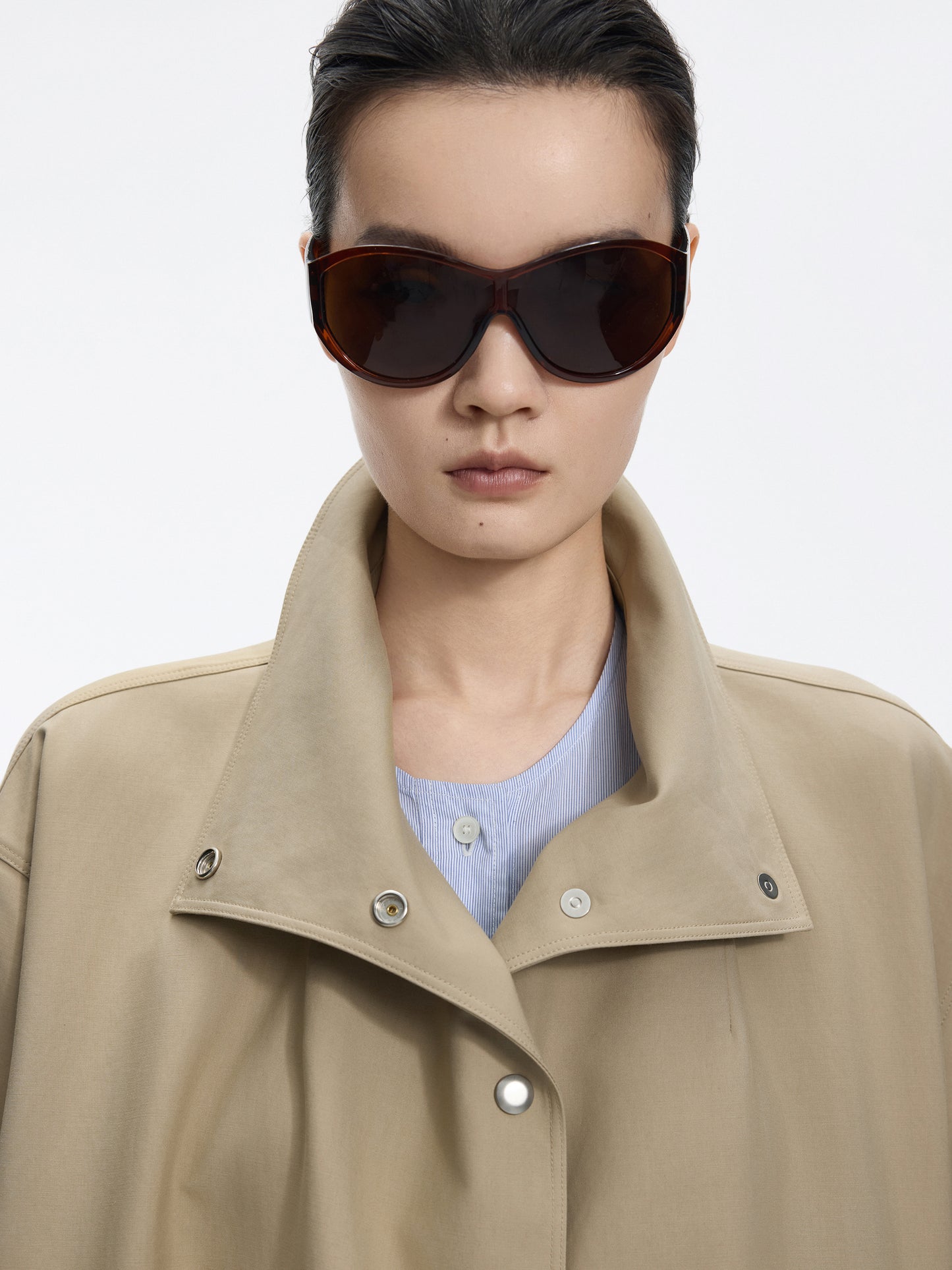 Coat / JNBY Cotton Oversized A-Line Trench Coat