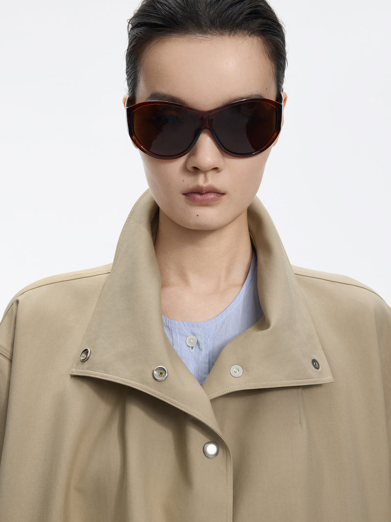 Coat / JNBY Cotton Oversized A-Line Trench Coat