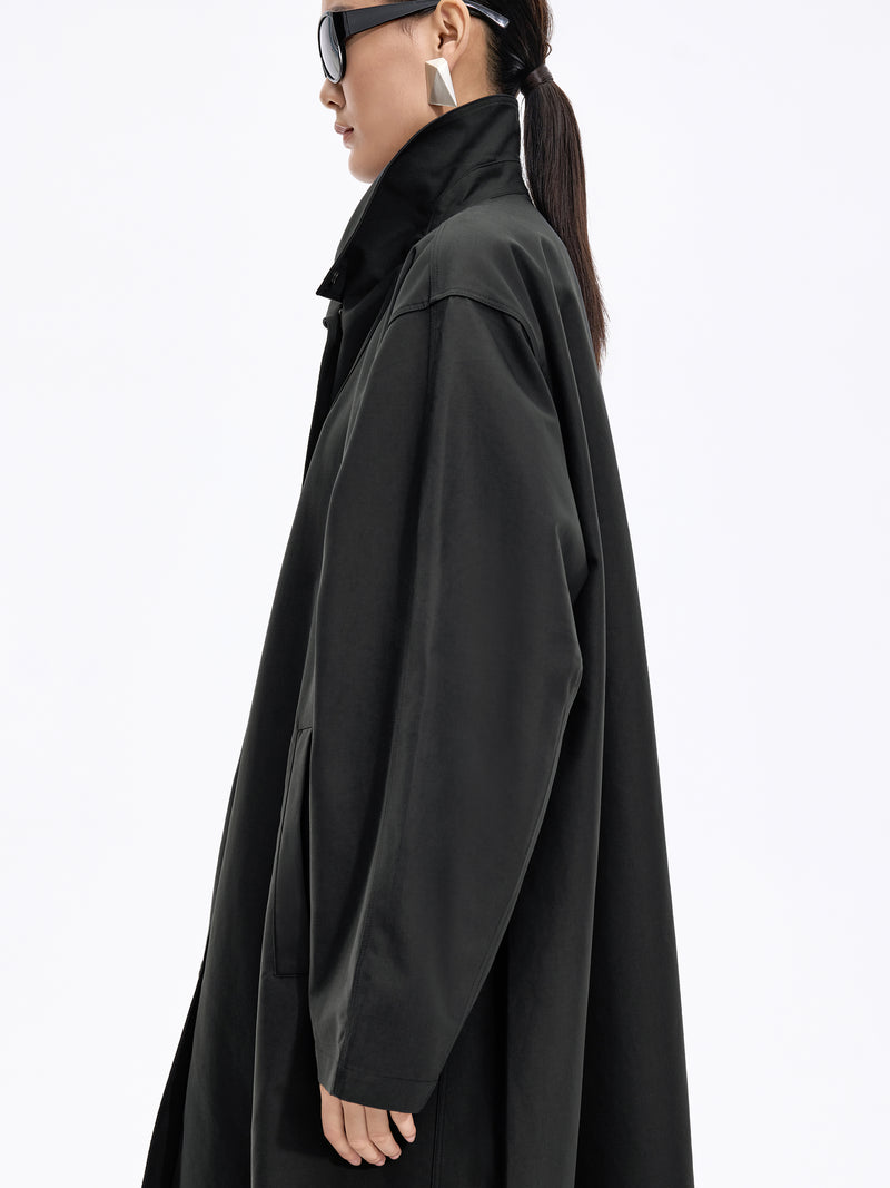 Coat / JNBY Cotton Oversized A-Line Trench Coat