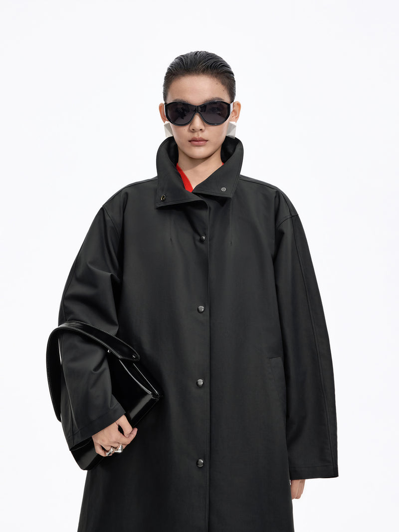 Coat / JNBY Cotton Oversized A-Line Trench Coat