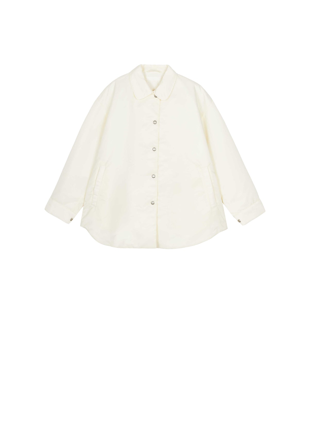 Coat / JNBY Oversized Recycled Nylon Mid-Length Jacket Cream White-1