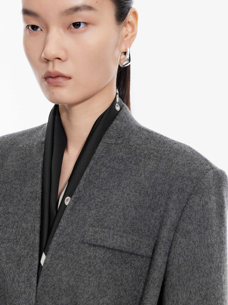Coat / JNBY Wool Double-Faced X-Silhouette Blazer miscellaneous gray-2