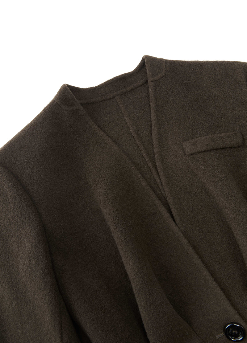 Coat / JNBY Wool Double-Faced X-Silhouette Blazer Dark brown green-3