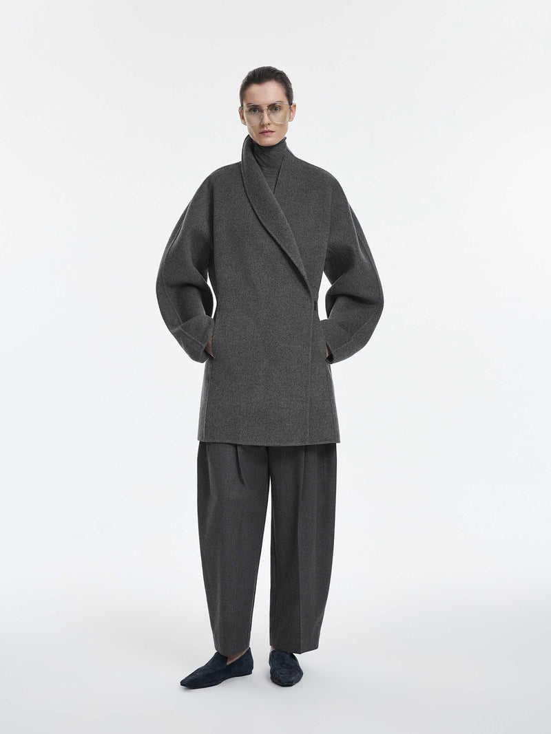 Coat / JNBY Wool Double-Faced X-Silhouette Coat miscellaneous grey-1