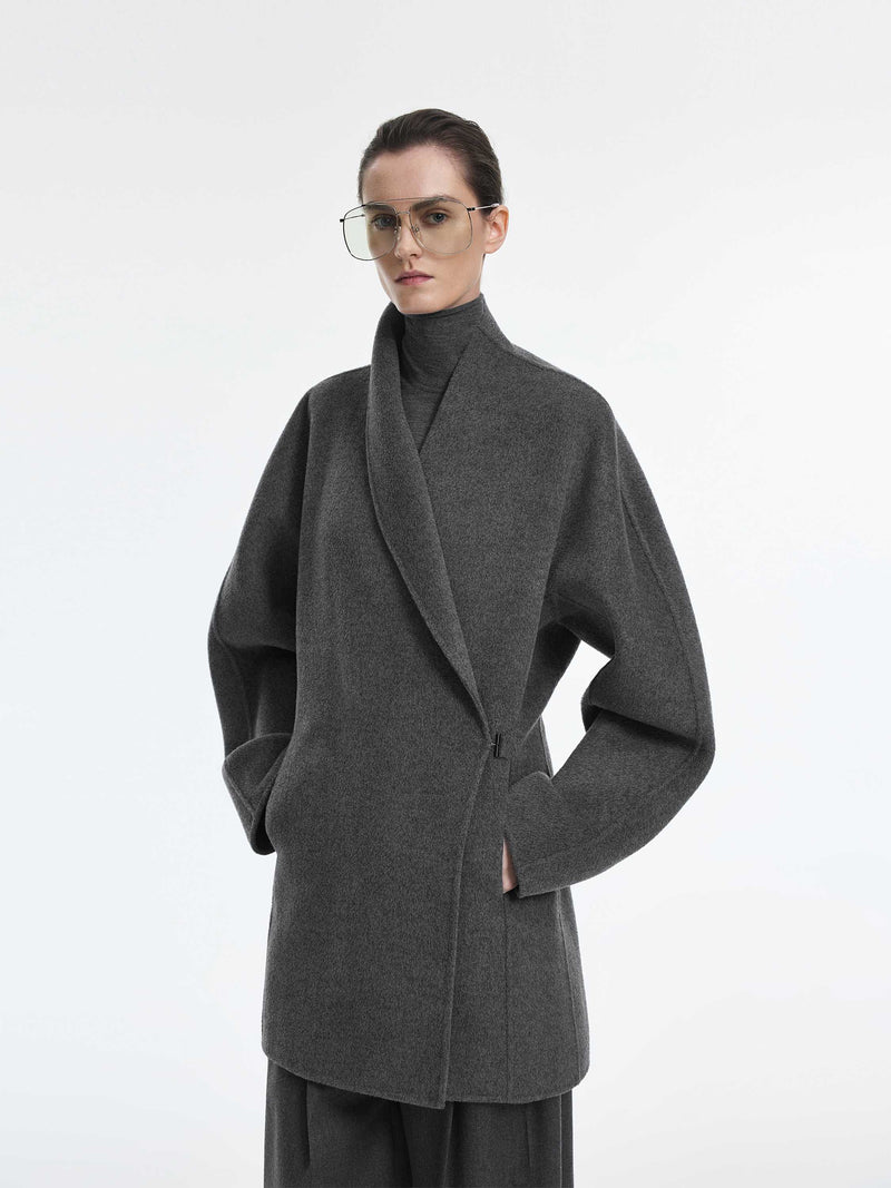 Coat / JNBY Wool Double-Faced X-Silhouette Coat miscellaneous grey-1