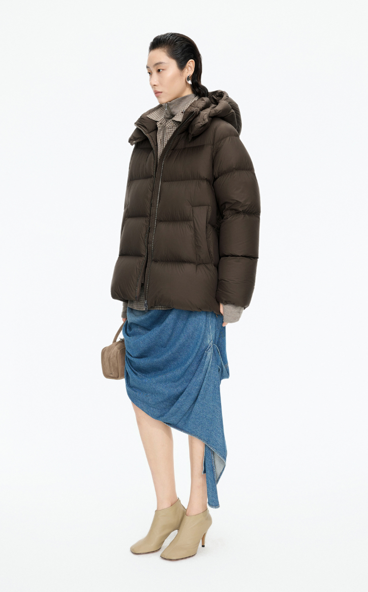 Down Coat / JNBY A-Line Detachable Hooded Down Coat