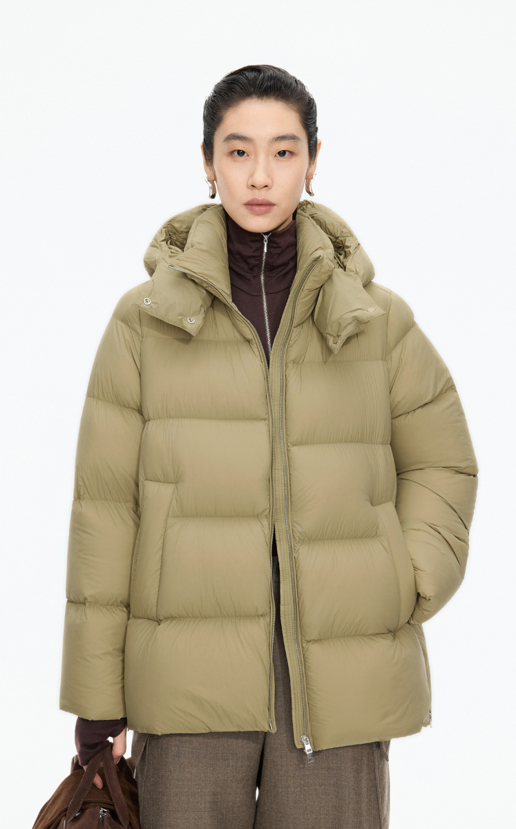 Down Coat / JNBY A-Line Detachable Hooded Down Coat