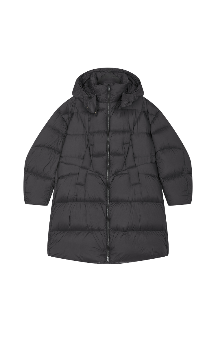 Down Coat / JNBY Deconstructed A-line Hooded Long Down Coat