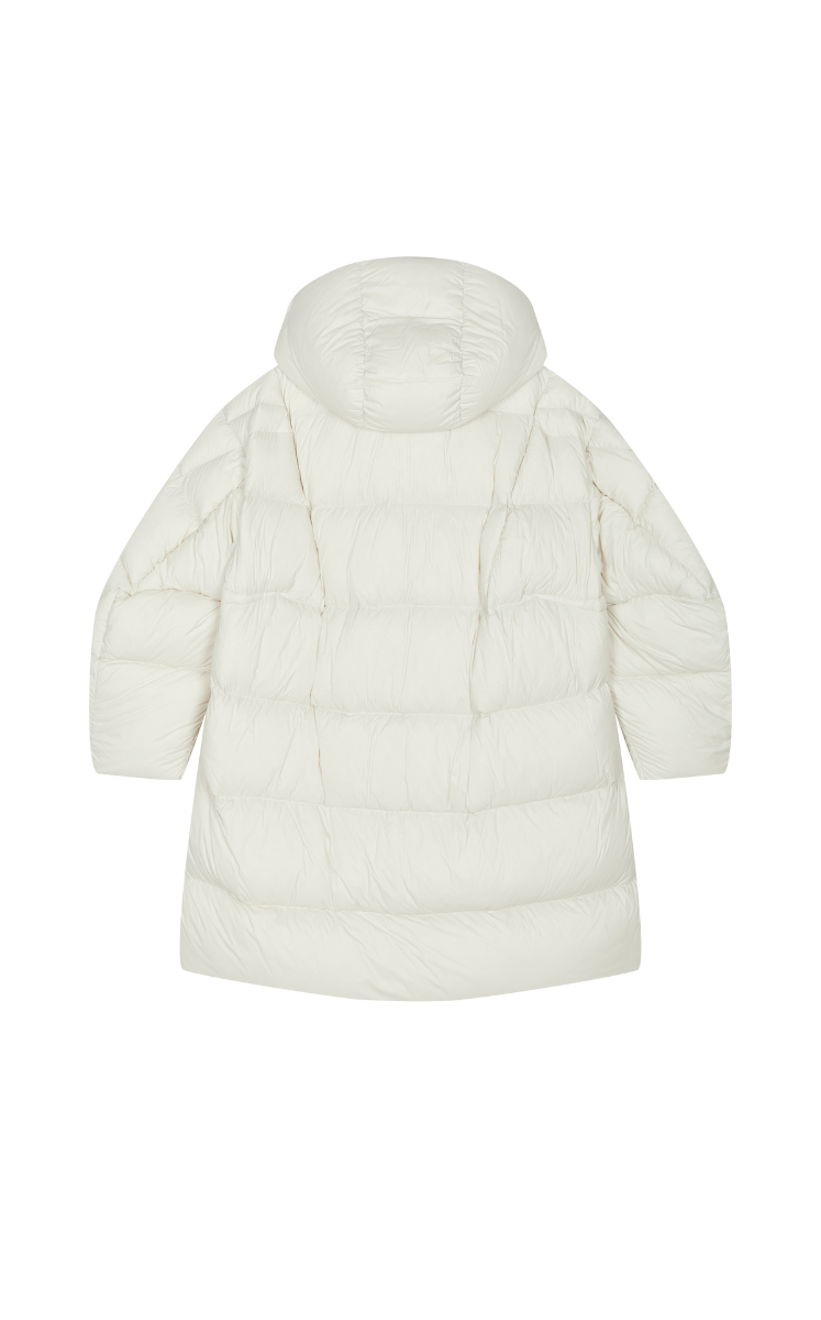 Down Coat / JNBY Deconstructed A-line Hooded Long Down Coat