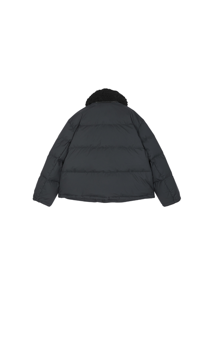 Down Coat / JNBY Shearling Collar A-Line Mid-Length Down Coat