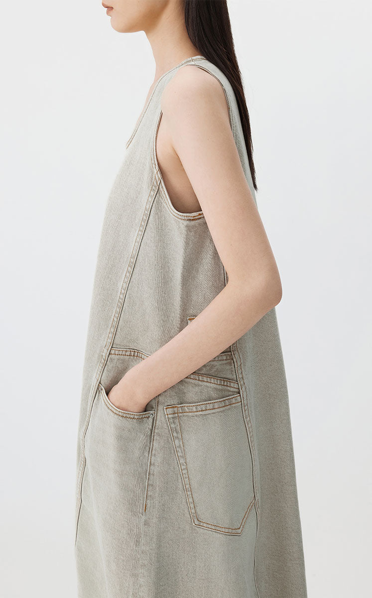 Dress / JNBY Colorful Denim Sleeveless Dress
