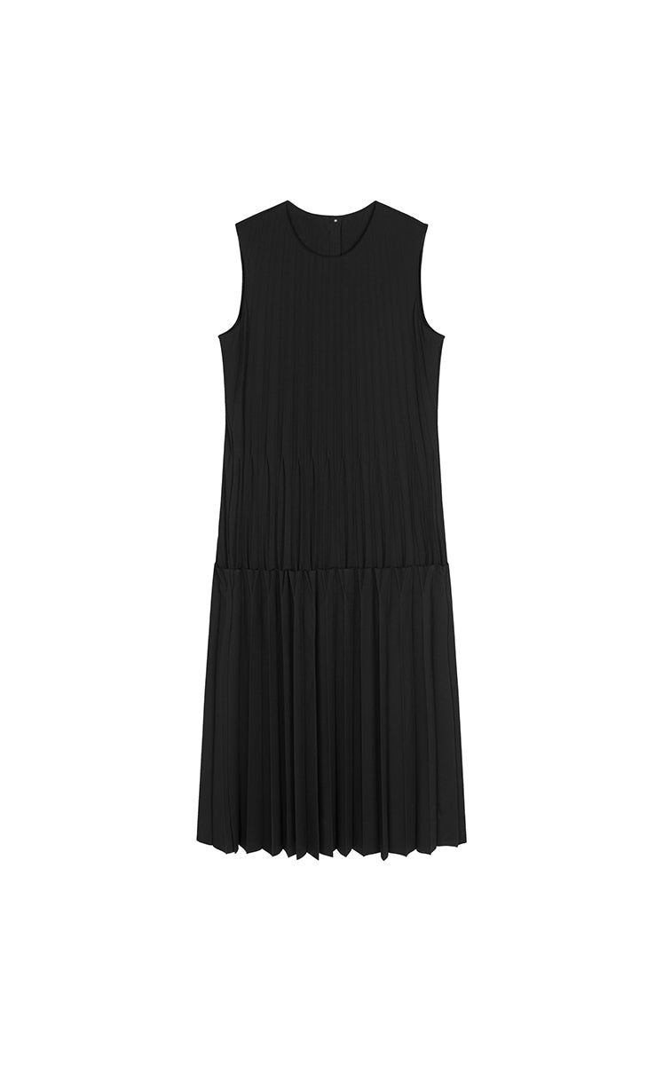 Dress / JNBY Cool Touch Pleated Sleeveless Midi Dress