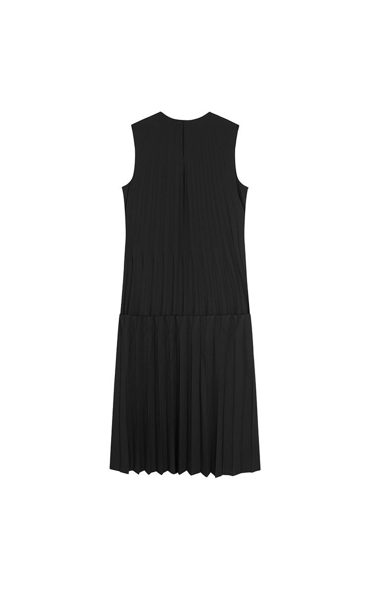Dress / JNBY Cool Touch Pleated Sleeveless Midi Dress