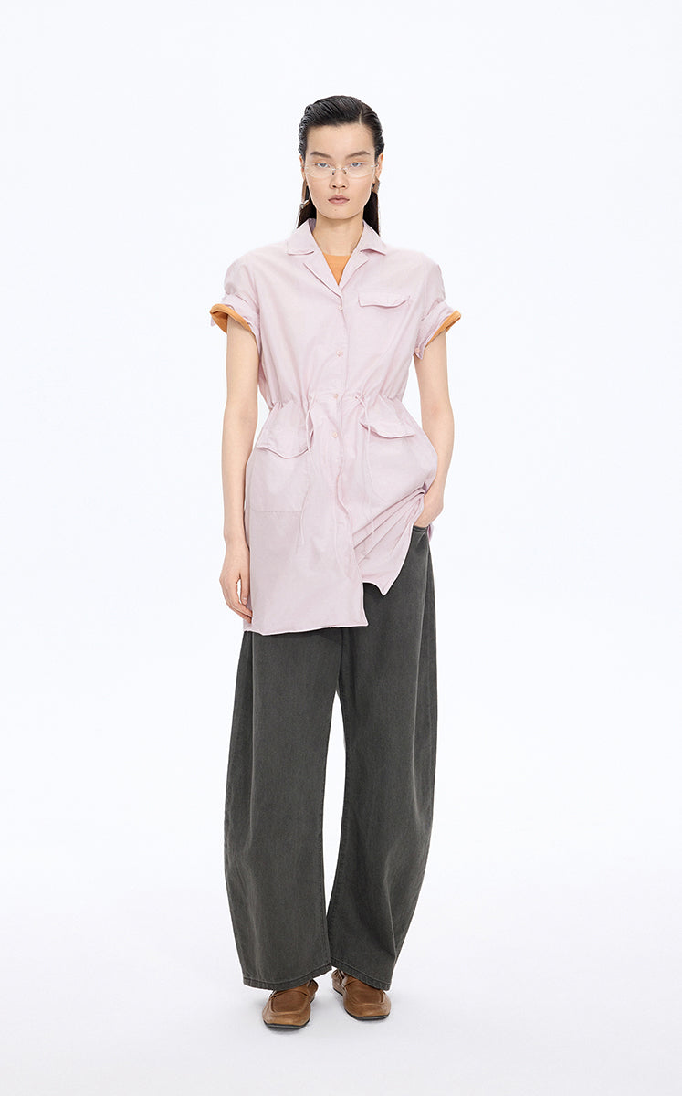 Dress / JNBY Cotton Silk A-Line Short Sleeve Dress Dusty Pink