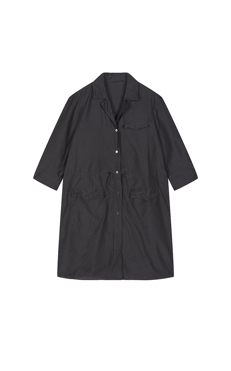 Dress / JNBY Cotton Silk A-Line Short Sleeve Dress