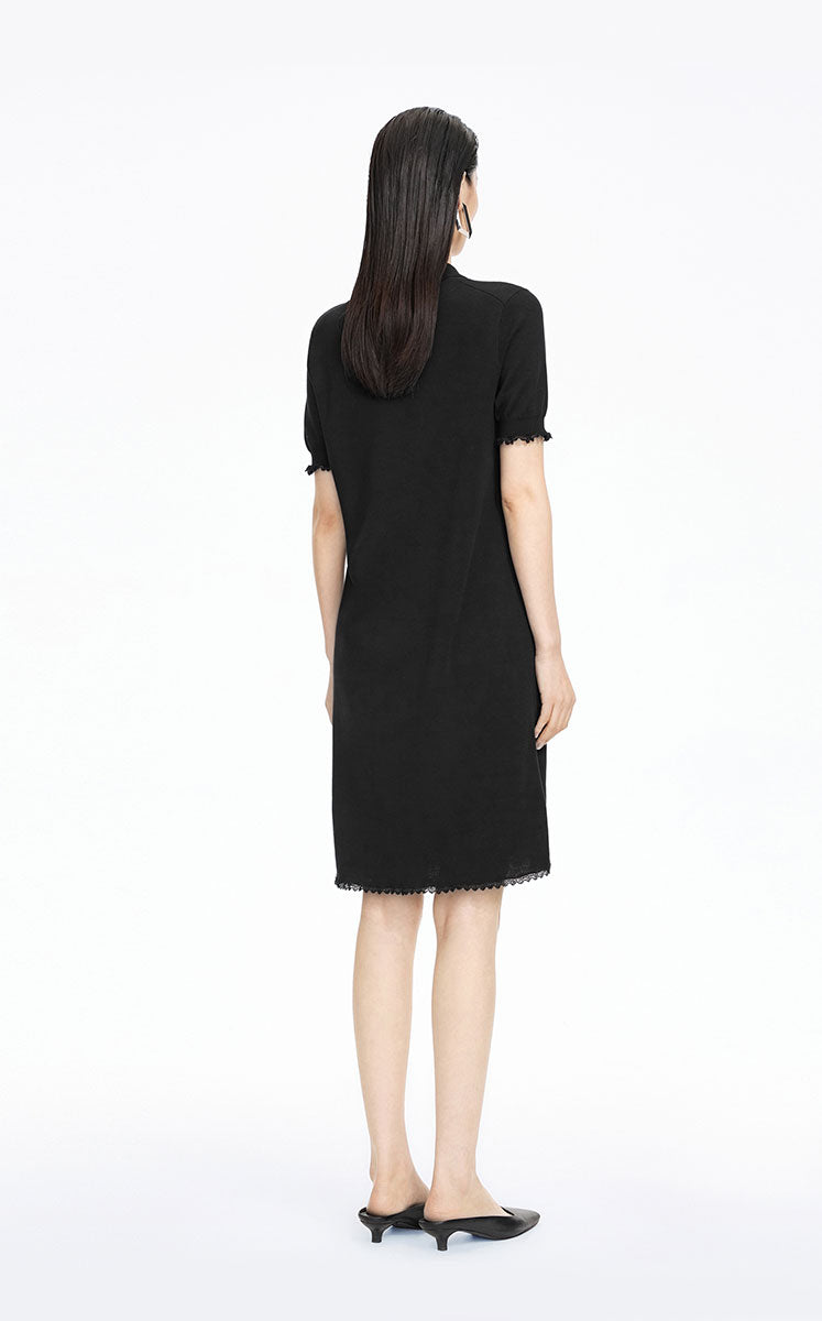 Dress / JNBY H-Line Cotton 3D Floral Tassels Dress