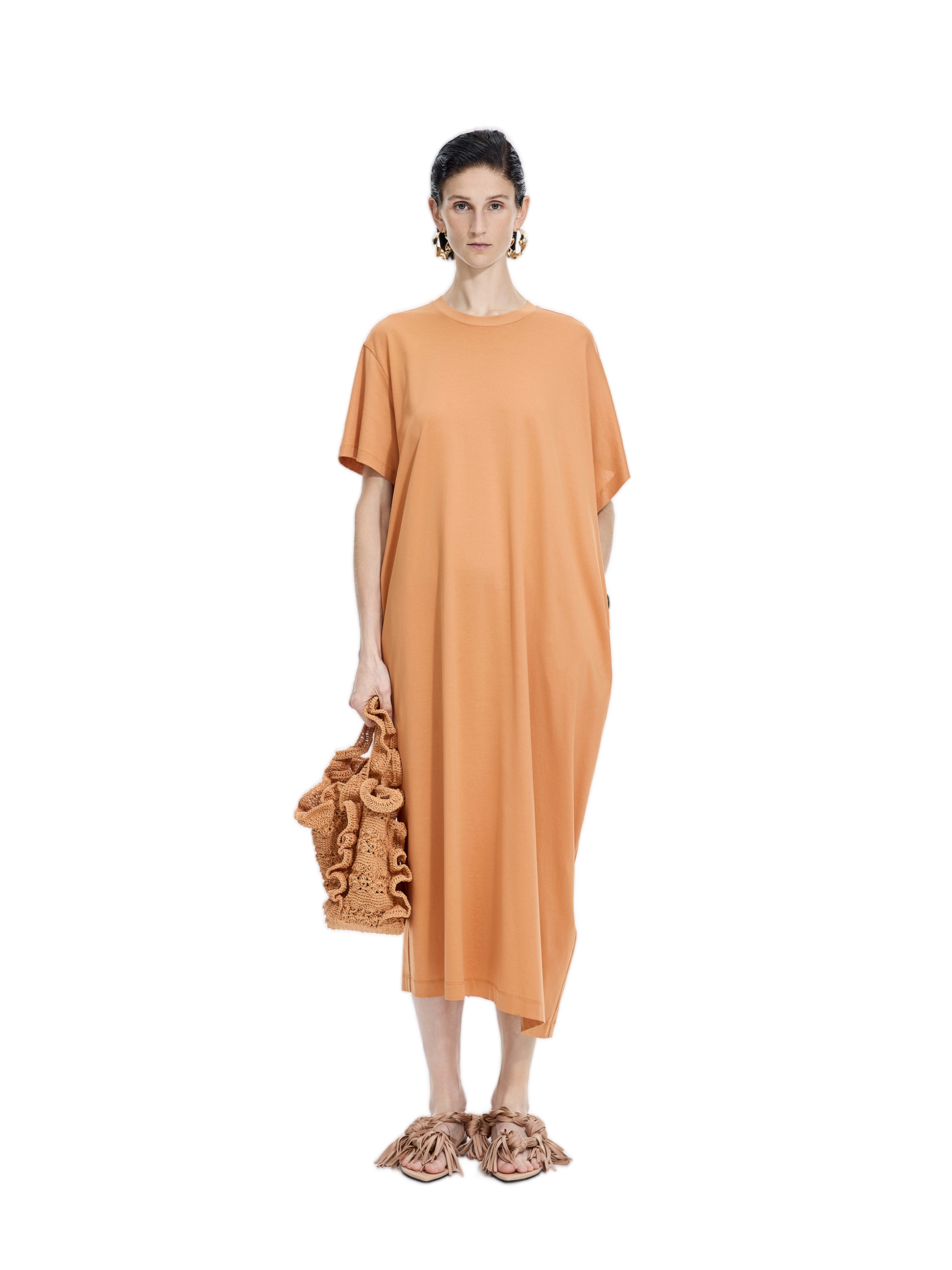 Dress / JNBY Mercerized Cotton Short Sleeve Maxi Dress