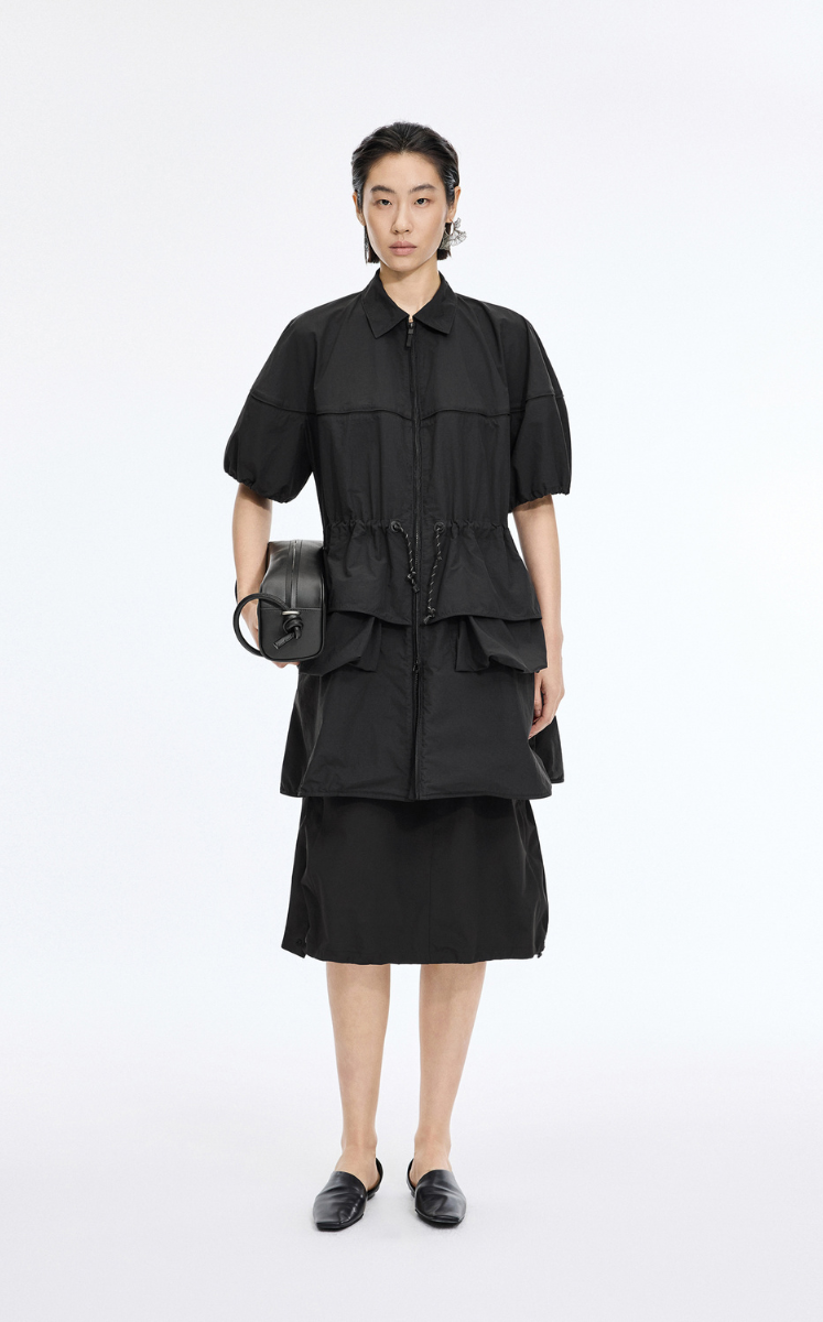 Dress / JNBY Oversized Drawstring Shirt Dress Black