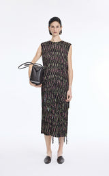 Dress / JNBY Pleated Fringe Hem Sleeveless Mini Dress