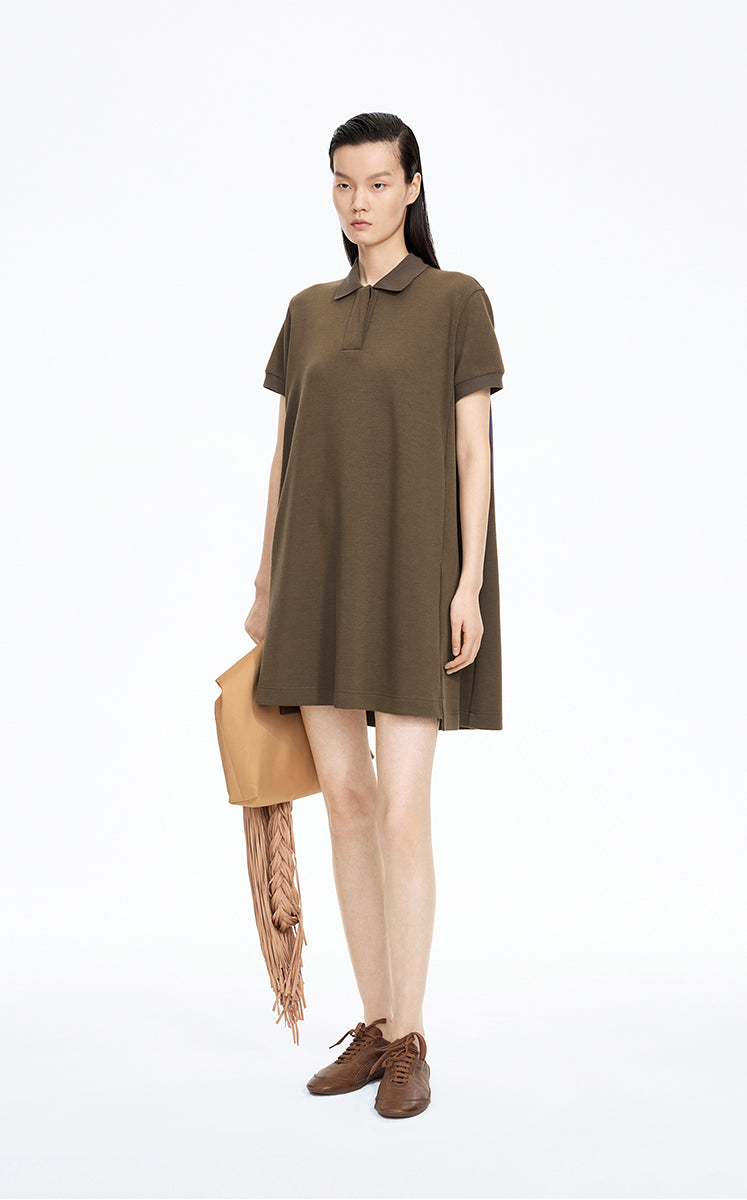 Dress / JNBY Relaxed Polo-Collar A-Line Dress
